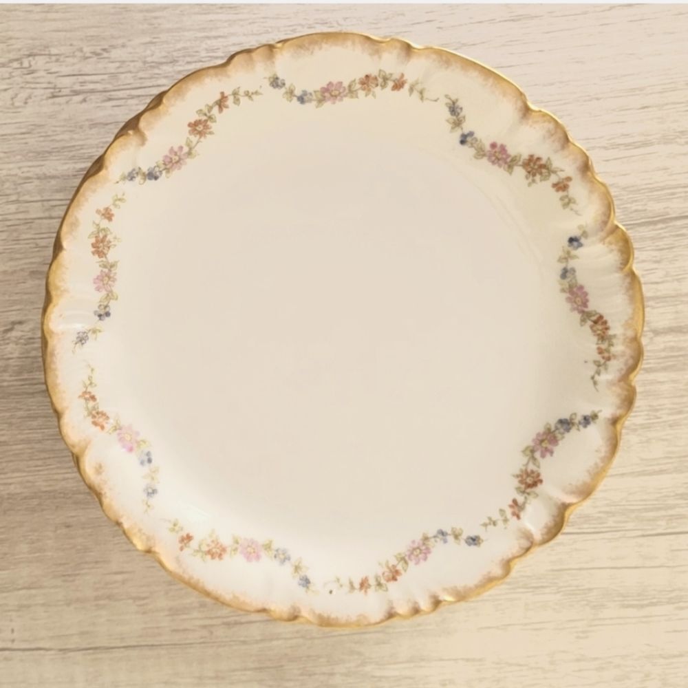 Beautiful gold rimmed desert plates (4)